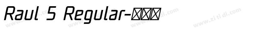 Raul 5 Regular字体转换